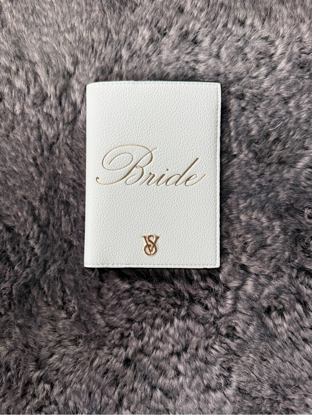 Bride Passport Holder with Gold Script
